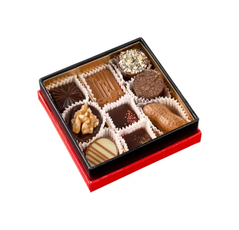 Square Box 9 pralines